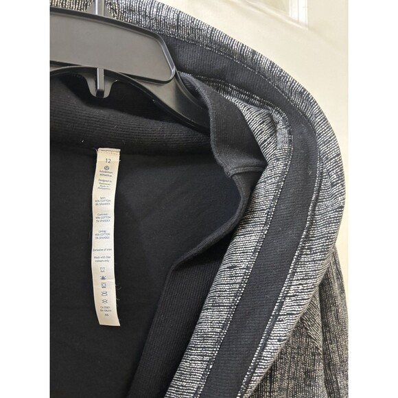 Lululemon To Class Black & Gray Shawl Collar French Terry Jacket 12 Athleisure - Picture 2 of 12
